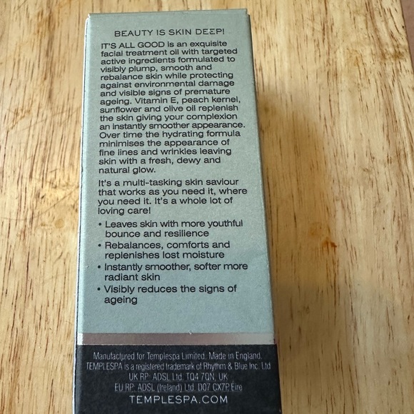 TEMPLESPA IT'S ALL GOOD NUTRITIOUS BOOST
FACIAL OIL 30 ml 1 fl.oz. - Picture 4 of 4